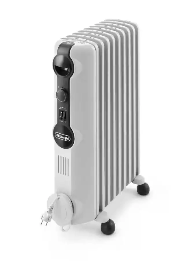 De'Longhi Radia S Room Heater 9 Fin Cover 60 m 3 Speeds  Oil Filled Radiator 2000 W TRRS0920 white