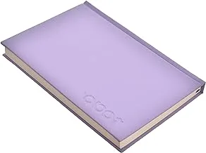 Borg El-Arab High Quality Large Arabic Desk Dairy 2024 Leather Hard Cover With All Emergancy Number List - Lilac