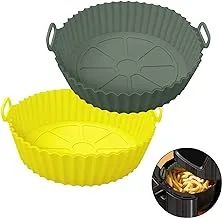 Air Fryer Silicone Pot, Air Fryer Liner, Food Grade Accessories, Replacement of Flammable Parchment Paper, Non-Stick 3 to 5 Quart, 8