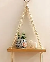 Trendy's/boho decor - Macrame Shelf 50CM A - مكرميه رف خشب مع يد