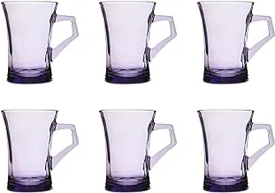 Pasabahce Azur Glass Mug For Home Uses, Restaurants & Hotels, 210ml - Purple