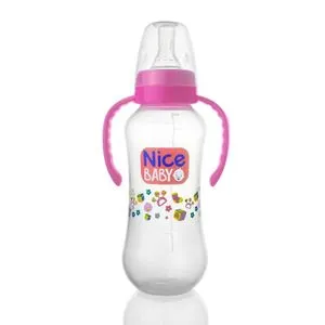 Nice Baby Feeding Bottle With Hand 280ml Pink.