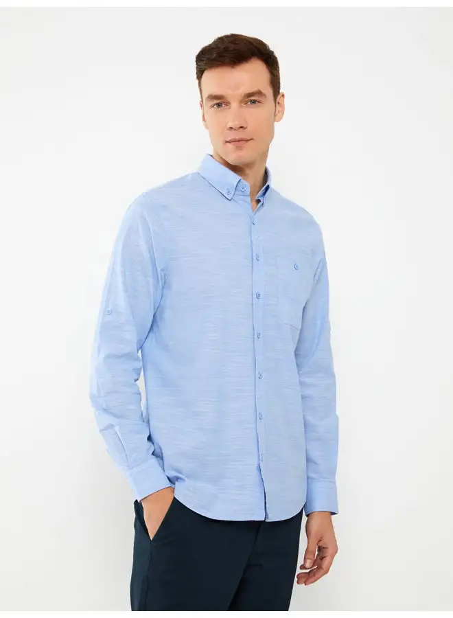 LC WAIKIKI Regular Fit Long Sleeve Poplin Men's Shirt