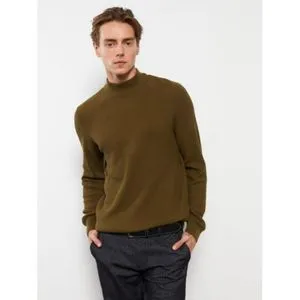 LC Waikiki Half Turtleneck Long Sleeve Men's Tricot Sweater