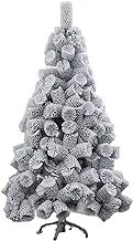 SDKFJ Christmas Tree Eco-Friendly Foldable Christmas Fir,Pine Needle Snow Flock Artificial Christmas Tree,Premium Zippered Stand with Snow Effect 0809(Size:180cm/6ft)