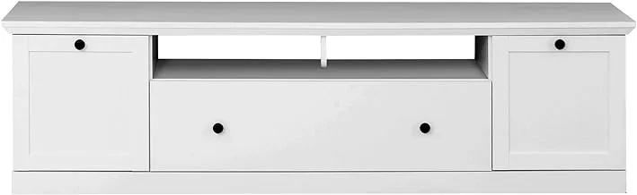 Furnline Living Lowboard TV Cabinet Baxter, White, 177 x 49 x 201,5 cm