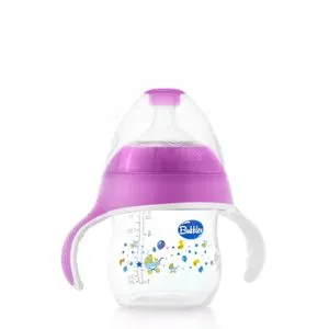 Bubbles Natural Feeding Bottle  150ml With Hand (rose)
