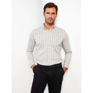 LC Waikiki Slim Fit Long Sleeve Striped Men's Shirt