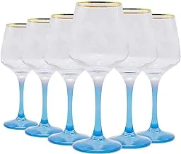 Segaey Turkish LAL Glass Butterfly / 6 Pcs/Elegant design, Trusted Brand, Attractive shape of Sparkling Drink, Smoothies, Juices, Cocktails/High Quality Materials