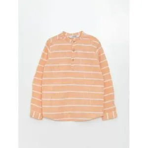 LC Waikiki Judge Collar Striped Long Sleeve Gabardine Boy Shirt