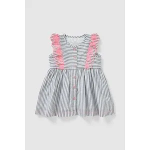 Debenhams Baby Girls Cotton Stripe Frill Dress