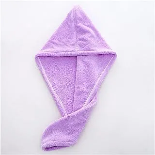 Fresh WUBZSHI Quick Drying Hat Magic Microfiberrapid drying hair towel towels bathroom Bath Wrap Hat Quick Cap Turban Dry toallas (Color : Purple)