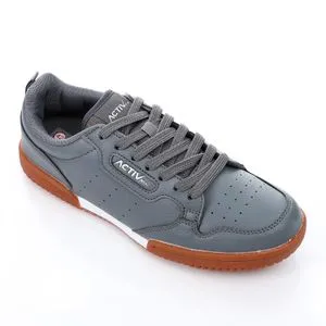 Activ Leather Lace Up Pewter Grey Sneakers