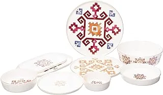 Porland Porcelain Arabesque Dinner Set For 6 People For Home Uses, Restaurants & Hotels, Set Of 30 Pcs.