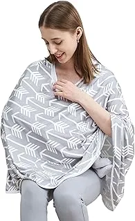 PPOGOO Baby Nursing Cover & Nursing Poncho - Multi Use Cover for Baby Car Seat Canopy, Shopping Cart Cover, Stroller Cover, 360° Privacy Breastfeeding Protection,Baby Shower Gifts for Boy&Girl