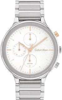 Calvin Klein Dress Watch Stainless Steel Strap for Lady, Silver