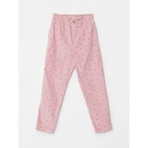 LC Waikiki Elastic Waist Patterned Velvet Girl Trousers