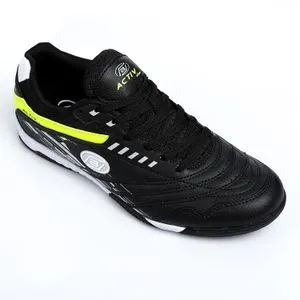 Activ Black With Touch Of Neon Lace Up Indoor Football Sneakers