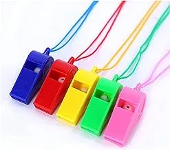 YUEMING Colorful Plastic Whistles, Sports Whistles Coach Whistle with Lanyards for Sporting Events, Dog Training