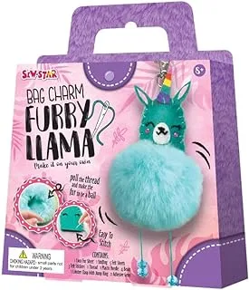 Sew Star Bag Charm-Furry Llama - اصنعها بنفسك بنفسك للأطفال SS-19-055، 8+