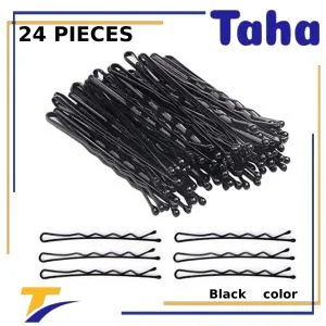 Taha Offer Hair Clips Hair Styling Accessories Color Black  24  Pieces