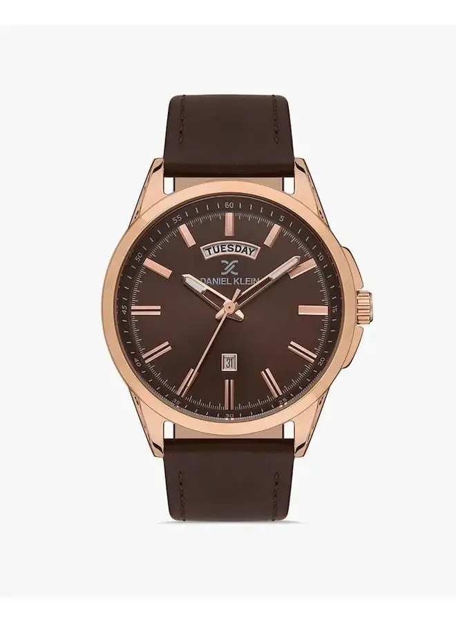 DANIEL KLEIN Leather Analog Watch DK.1.13079-5