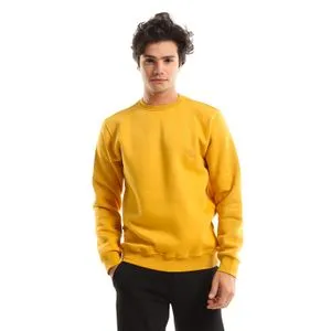 Diadora Men's Solid Sweatshirt - Yellow