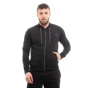 Diadora Men's Zipped Sweatshirt -Black