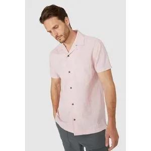 Debenhams Linen Mix Revere Ss Shirt