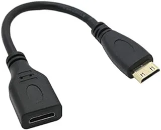 Mini HDMI Male to Female Type C Mini HDMI 1.4 Female Type C Extension Cable for Laptop PC HDTV Cable-6 Inch