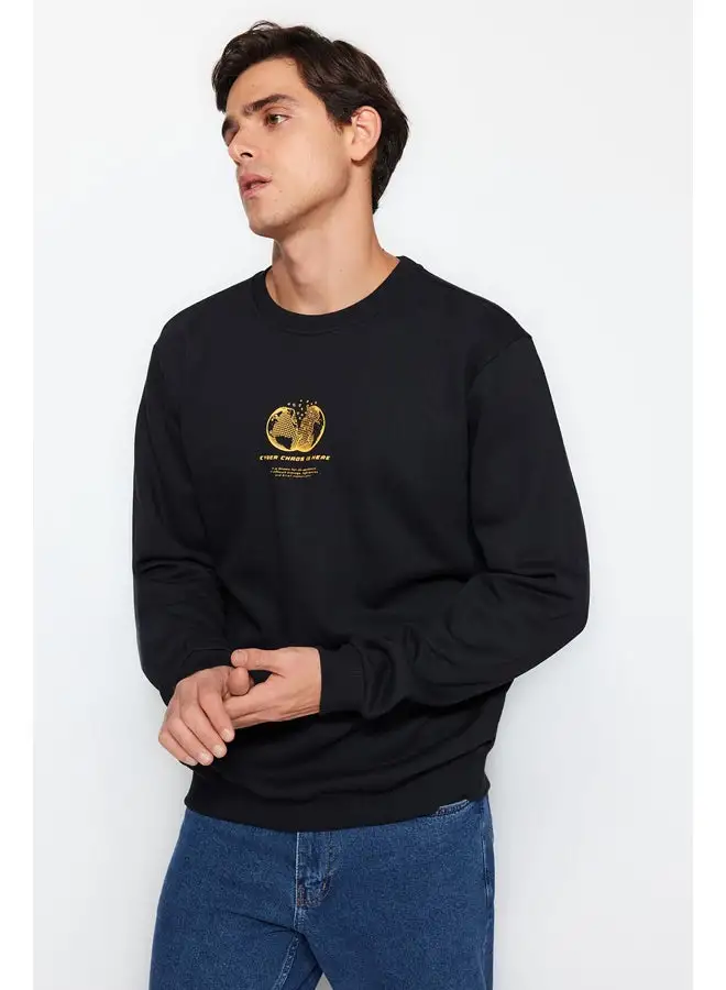 trendyol Sweatshirt - Black - Regular fit