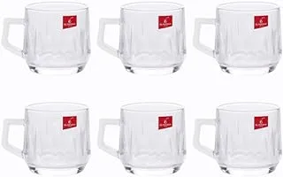 Tea and Nescafe mug set, 6 pieces, pure glass, the famous Blank Mix brand, B108