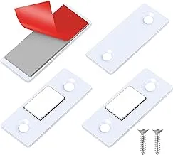 15 Pieces Cabinet Magnetic Catch Ultra Thin Door Magnets Catch Drawer White Magnet Stainless Steel Screws Drawer Adhesive Cabinet Latch Magnetic Closure for Kitchen Closet Magnetic Door Catch Closer