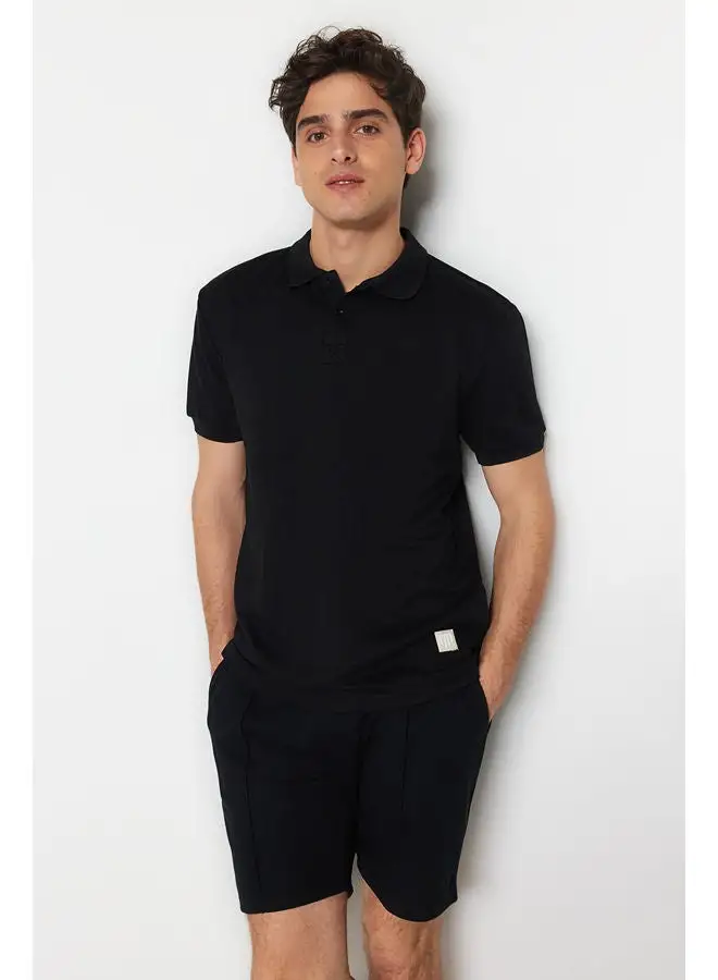 trendyol Man Polo T-Shirts Black