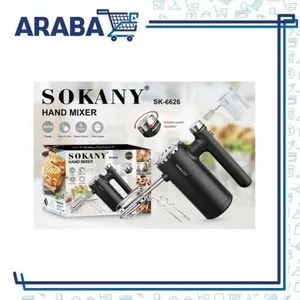 Sokany Hand Mixer 5 Speed - 350W - With Eject Button - Black