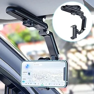 Car Phone holder Mount 360°Rotatable Sun Visor Phone Holder for Car Multifunctional Car Cell Phone Mount Clip Phone holder Stand Universal Adjustable Holder Cradle Car Mount for 2.5