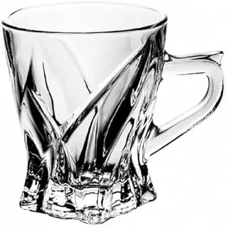 Pure crystal glass mugs, the famous blinkmax brand, box of 6 pieces, code: 104