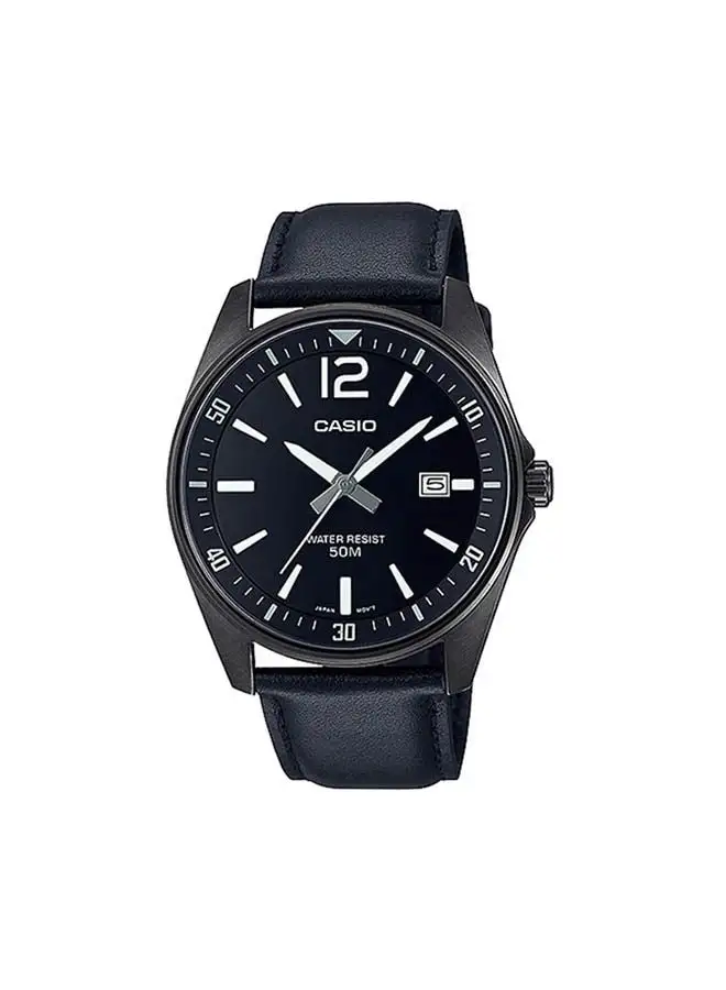 CASIO Leather Analog Watch MTP-E170BL-1BVDF