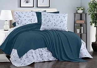 Leno coverlet - Teal Color - 255 x 225 CM