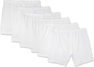 FORMA Cotton Basic Short with Buttons Pack of 6 Pieces for Men, White, XxLarge