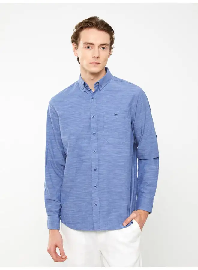 LC WAIKIKI Regular Fit Long Sleeve Poplin Men's Shirt