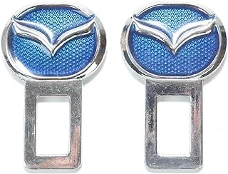 generic Mazda Double Seatbelt Clip, Belt Buckle Alarm Stopper, Vehicle Seatbelt Silencers for Cancel Driving Noise - Blue