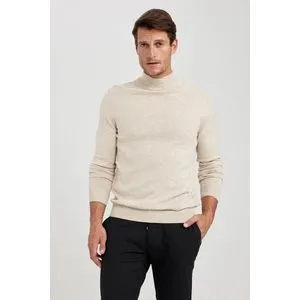 Defacto Man Tricot Slim Fit Mock Turtle Neck Pullover