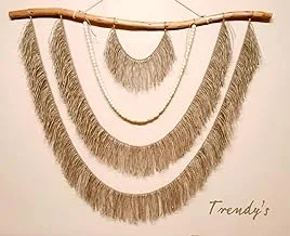 Trendy's/boho decor - Jute Wall Hanger - Jute Wall Hanging with Wood Beads