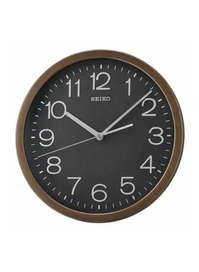 Seiko QXA808A Analog Wall Clock - Black/Brown Dial