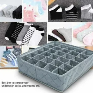 Storage Box For Socks And Underwear - Mesh Divider Color May Vay