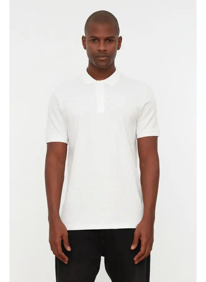 trendyol Man Polo T-Shirts White