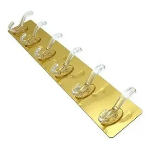 Offer- Gold Color Adhesive Magic Hanger. (6 Hooks). - Color May Vary