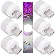 Refulgix Plug in LED Night Light Mini USB LED Light Flexible USB LED Ambient Light Mini USB LED Light, LED Portable car Bulb, Indoor, Outdoor, Reading, Sleep (Pack of 6)