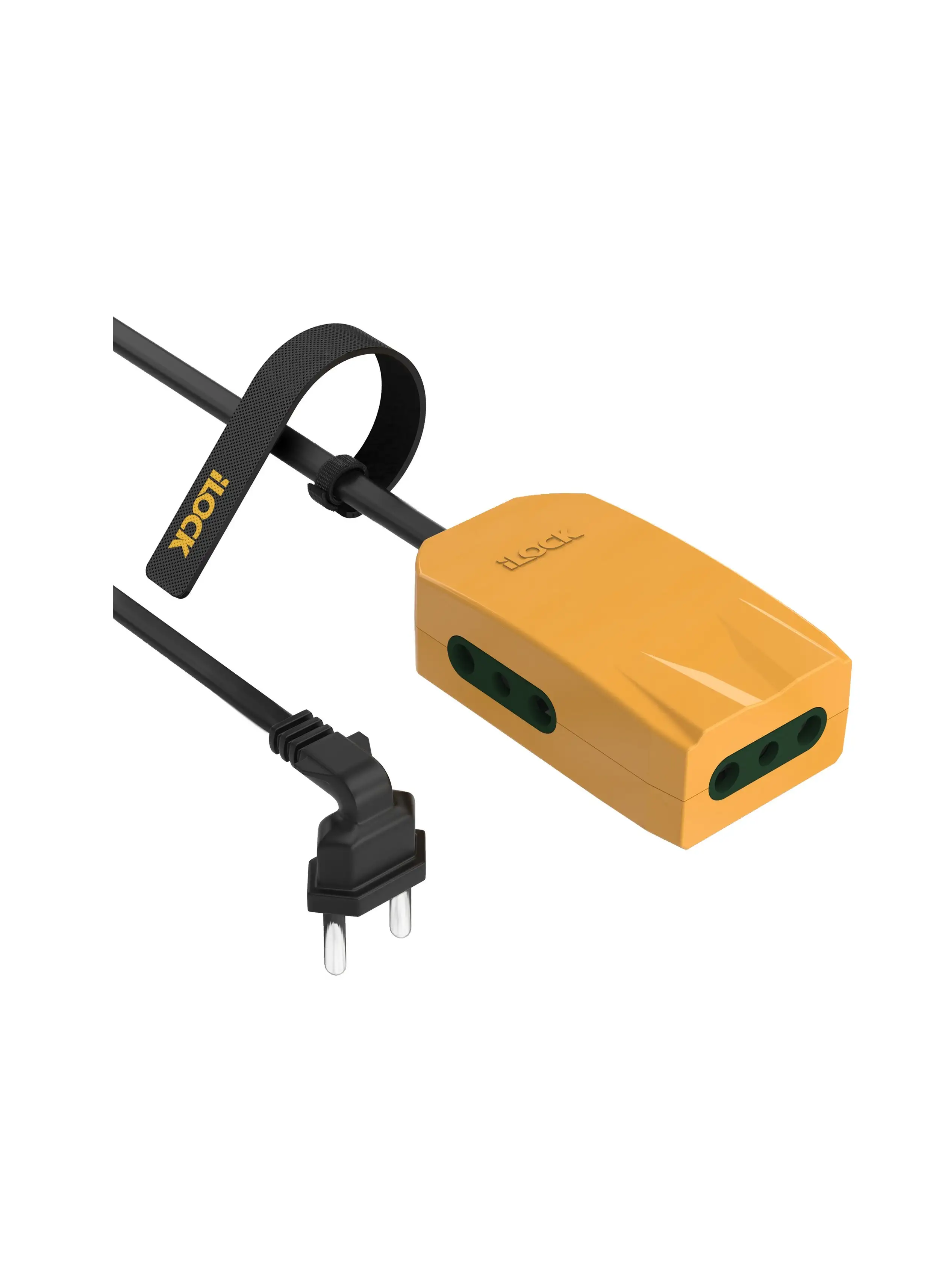 iLOCK Mini Power Strip - 3 Outlets (1.5 m, yellow)